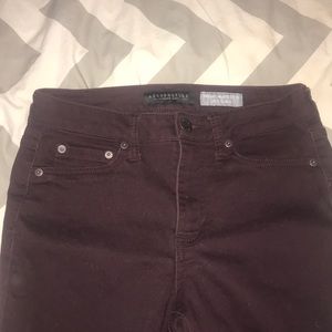 Aeropostale High Wasted Maroon Jeggings
